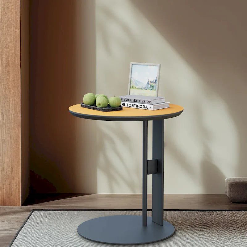 Table basse carrée moderne avec 2 tiroirs, table d'appoint blanche style mécha