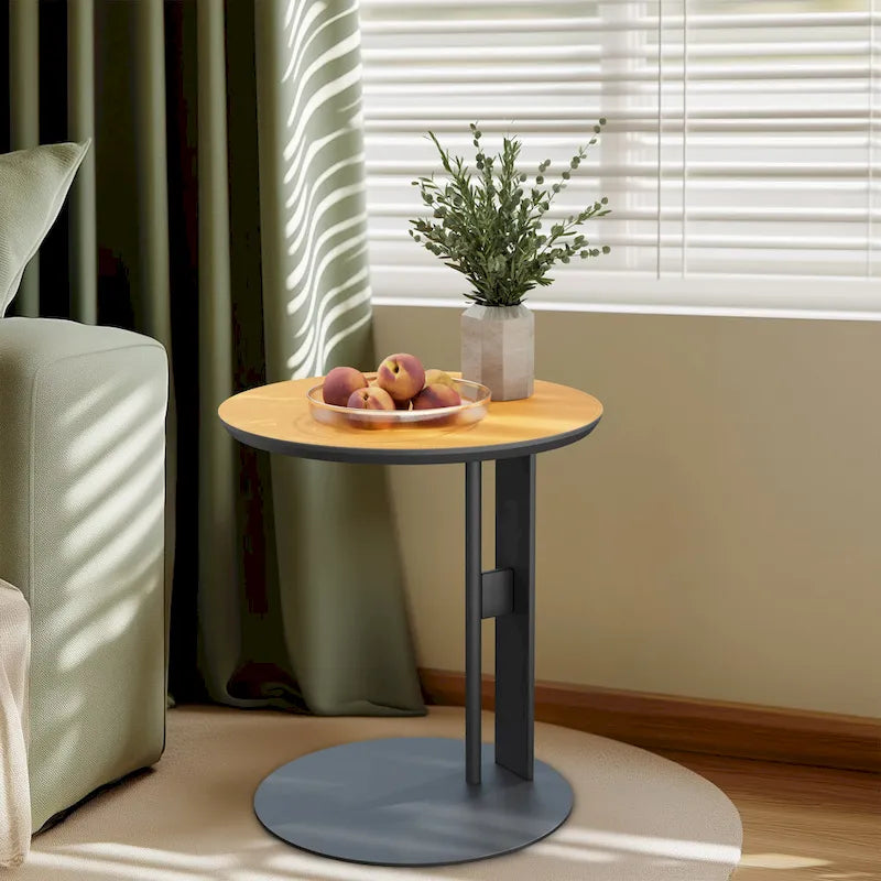 Table basse carrée moderne avec 2 tiroirs, table d'appoint blanche style mécha