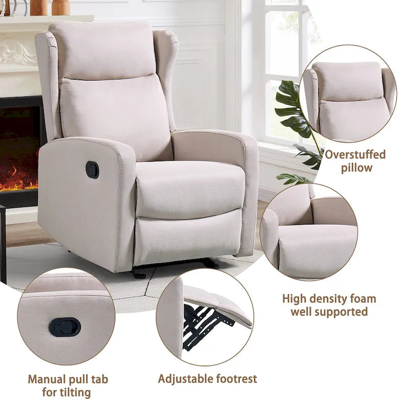 Fauteuil inclinable à bascule pour canapé inclinable de salon