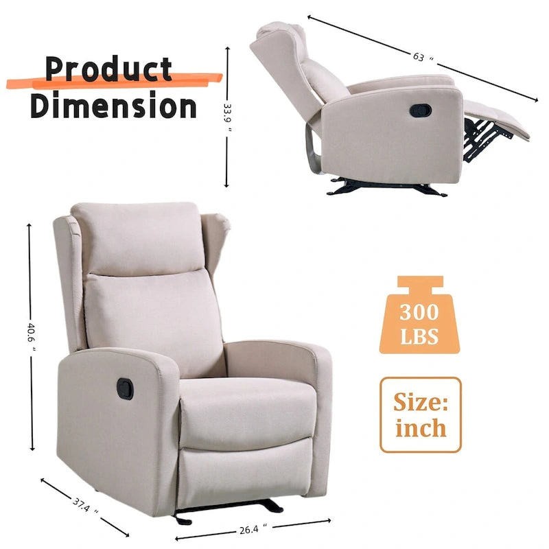 Fauteuil inclinable à bascule pour canapé inclinable de salon