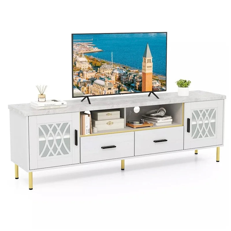 Meuble TV moderne effet marbre