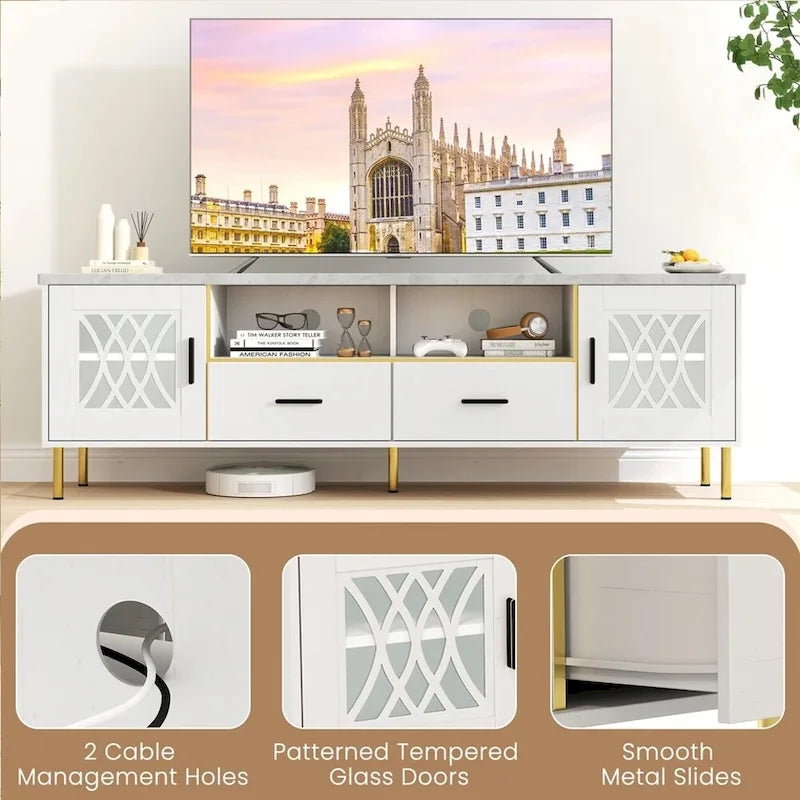 Meuble TV moderne effet marbre