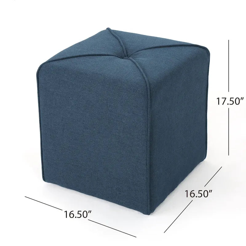 Ottoman carré en tissu