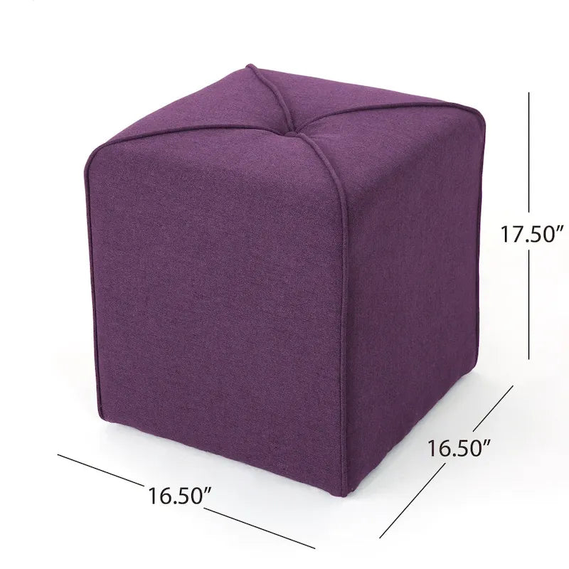 Ottoman carré en tissu