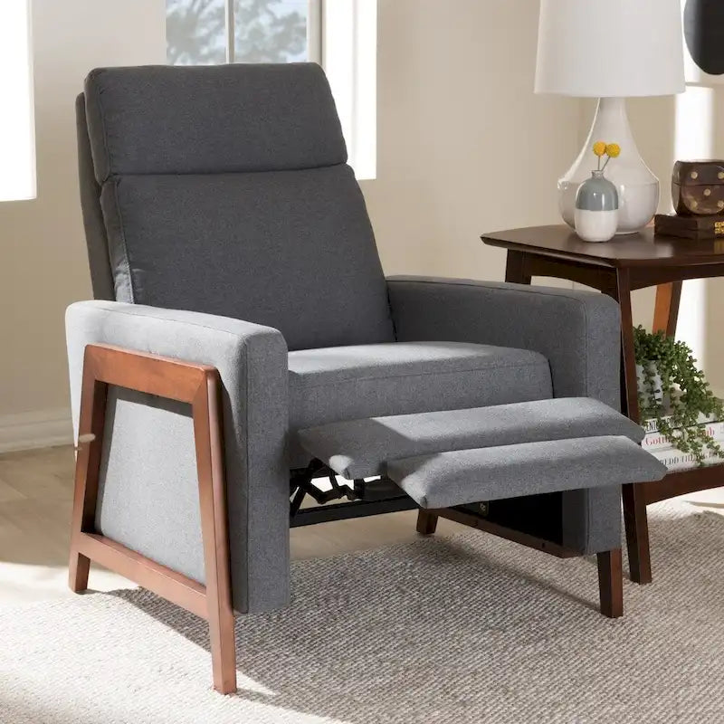 Fauteuil inclinable en tissu du milieu du siècle