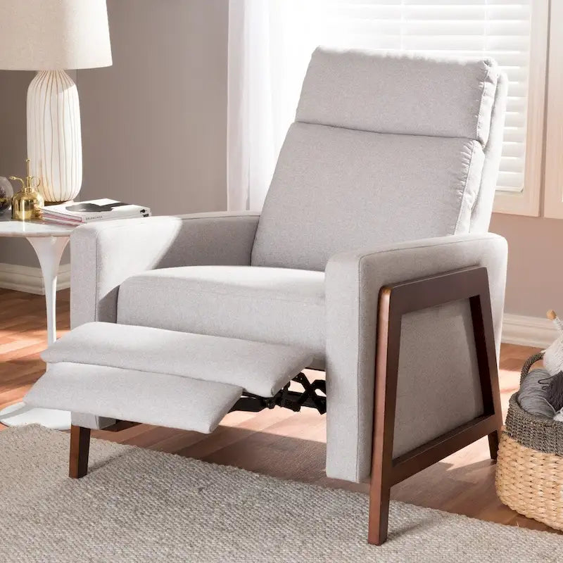 Fauteuil inclinable en tissu du milieu du siècle