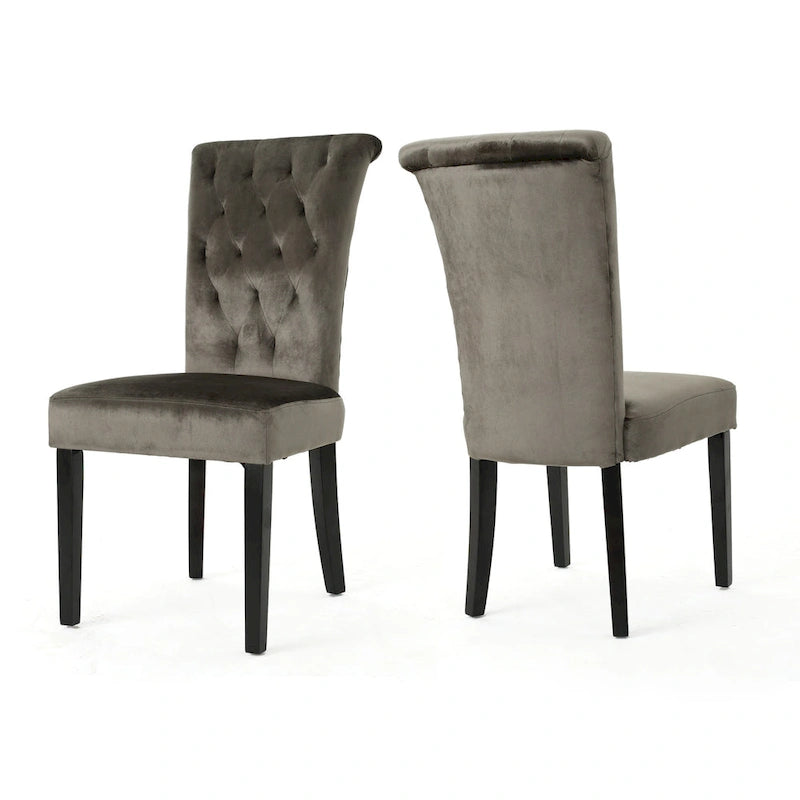 Chaise de salle à manger en velours