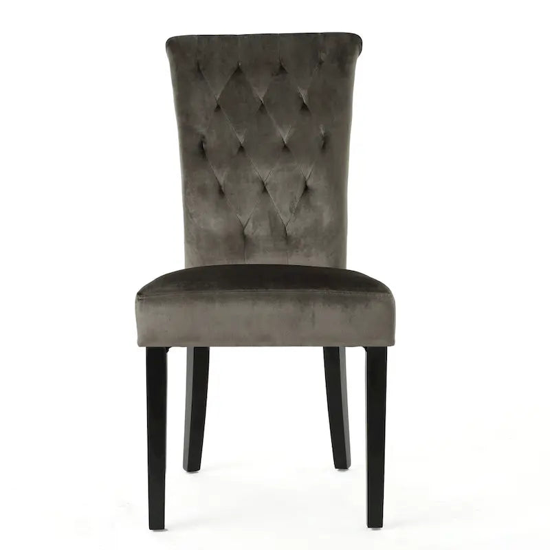 Chaise de salle à manger en velours