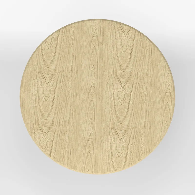 Table à manger sur pied rond en bois