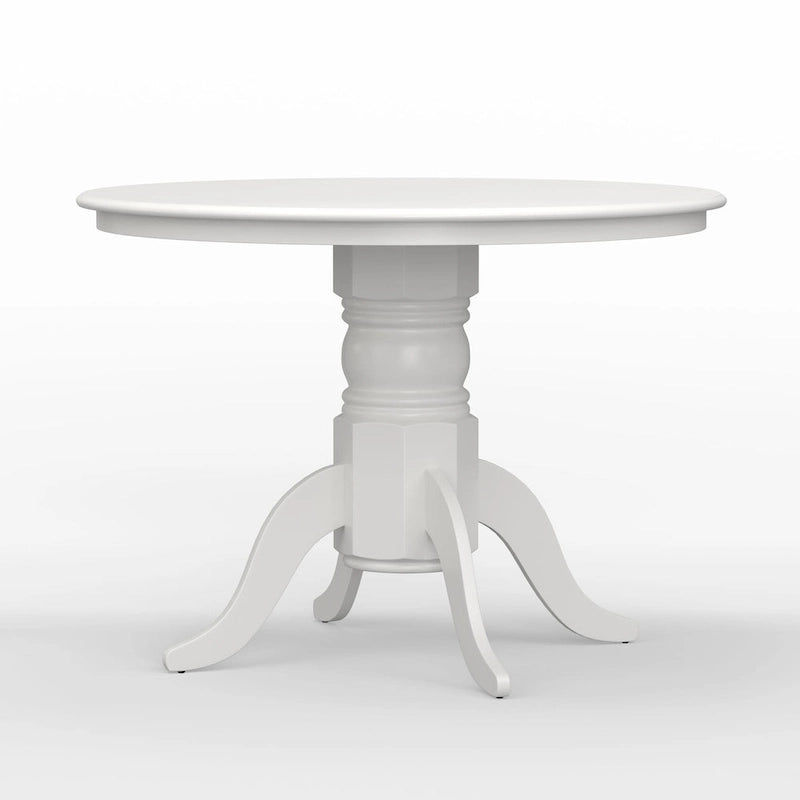 Table à manger sur pied rond en bois