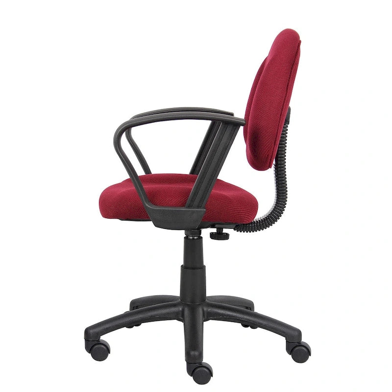 Chaise de travail ergonomique à dossier mi-hauteur