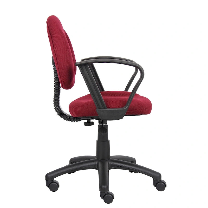 Chaise de travail ergonomique à dossier mi-hauteur