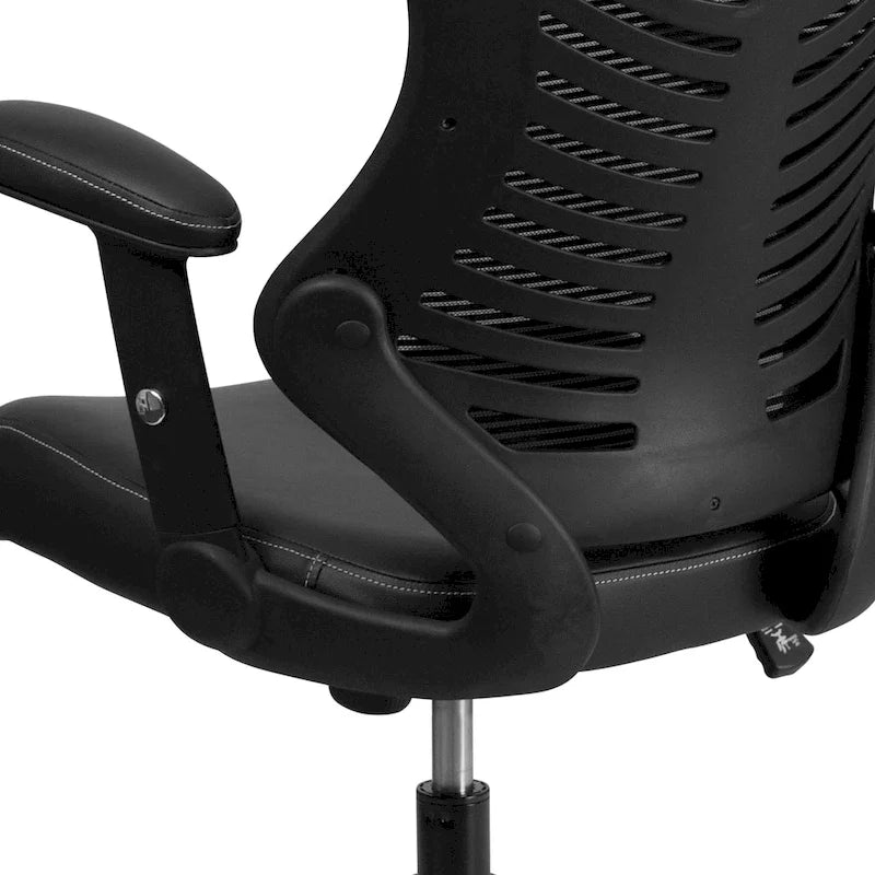 Chaise de bureau ergonomique pivotante de direction à dossier haut