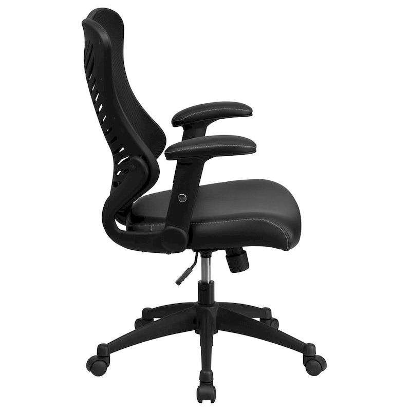 Chaise de bureau ergonomique pivotante de direction à dossier haut