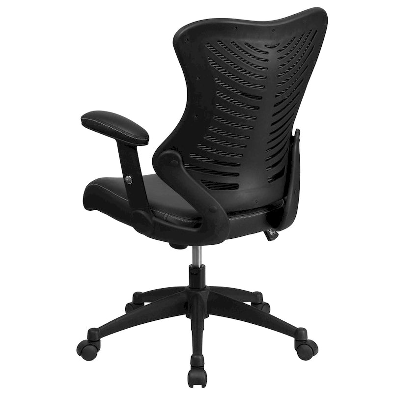 Chaise de bureau ergonomique pivotante de direction à dossier haut