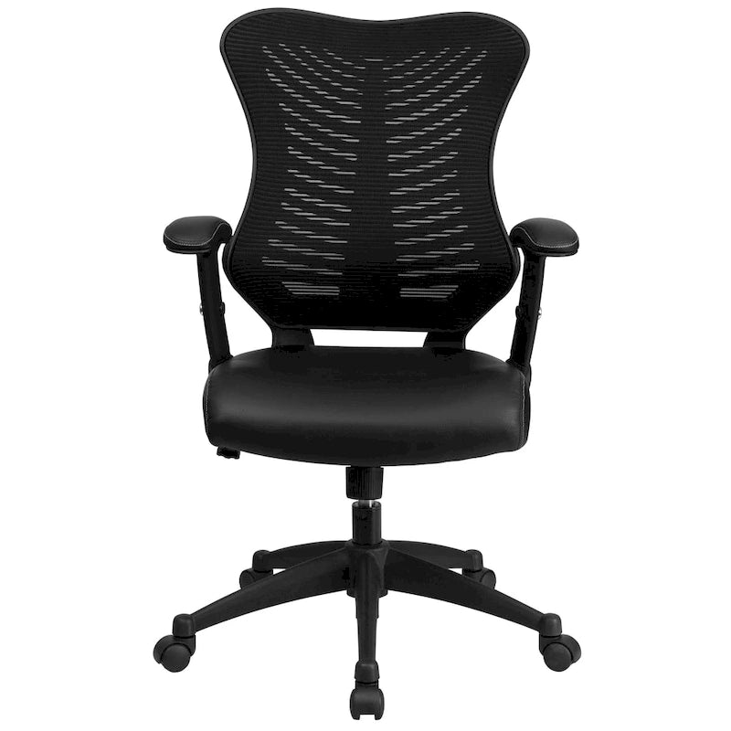 Chaise de bureau ergonomique pivotante de direction à dossier haut