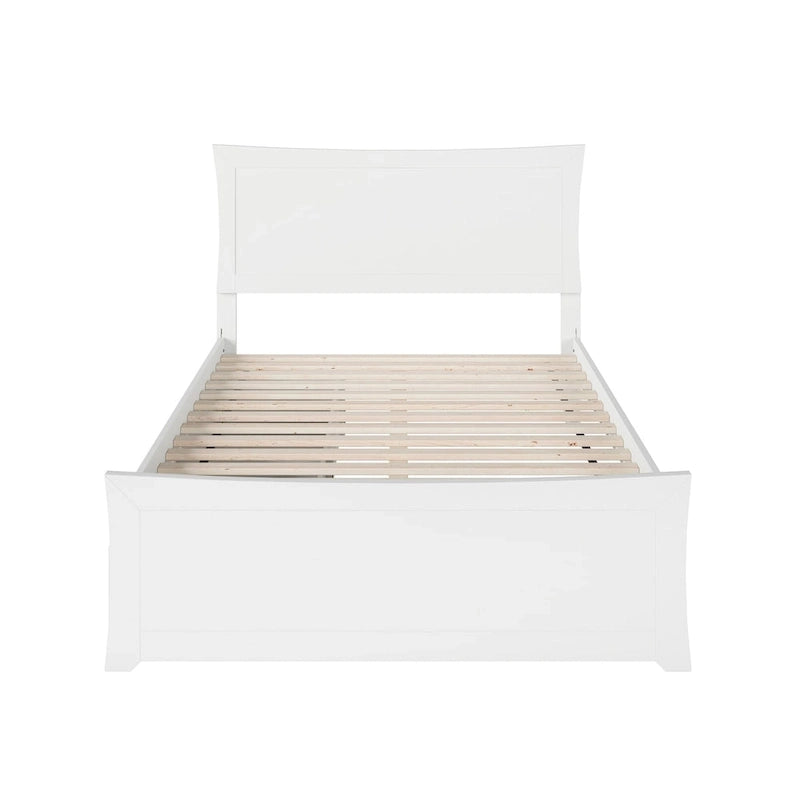 Lit plateforme et pied de lit avec 2 tiroirs de lit en