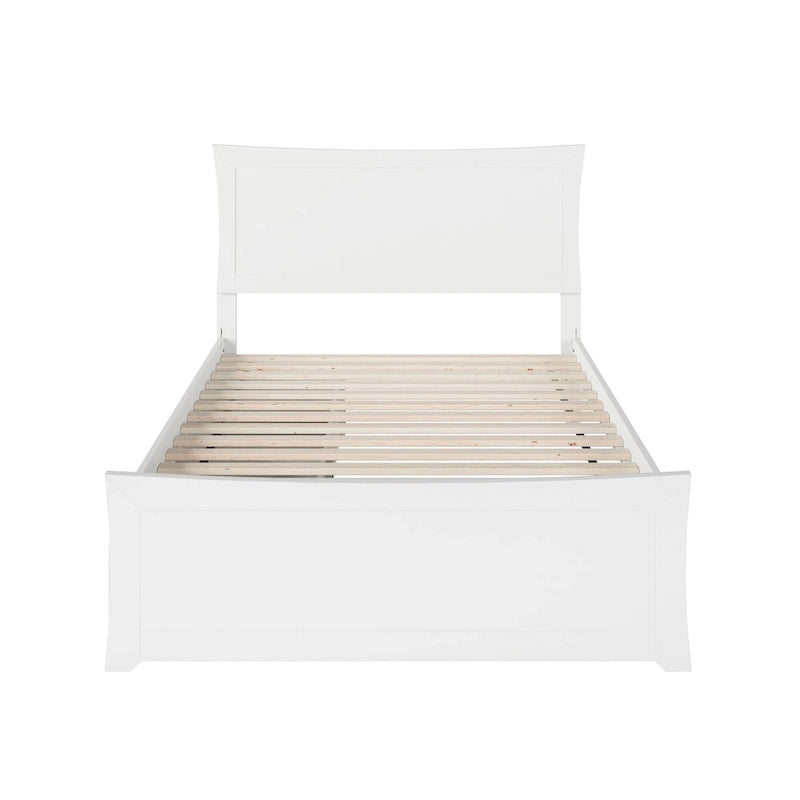 Lit plateforme et pied de lit avec 2 tiroirs de lit en