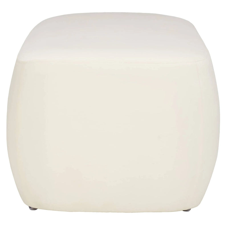 Banc de repose-pieds rectangulaire en velours