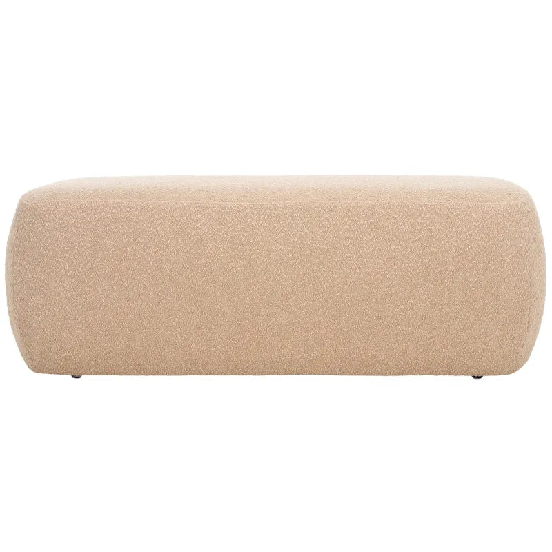 Banc de repose-pieds rectangulaire en velours