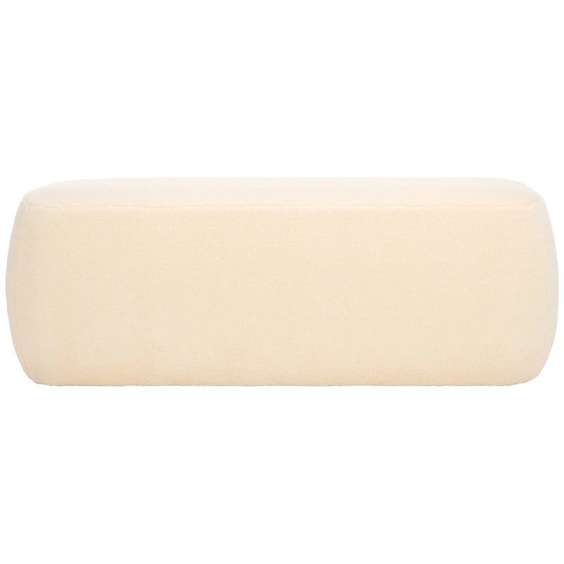 Banc de repose-pieds rectangulaire en velours