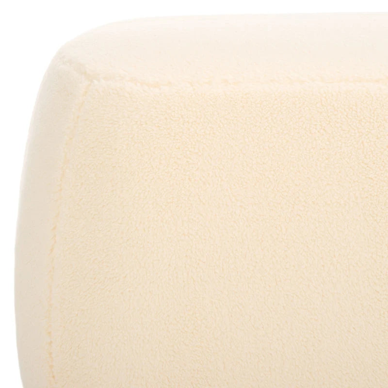 Banc de repose-pieds rectangulaire en velours
