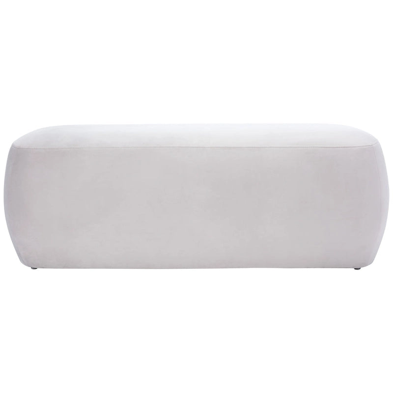 Banc de repose-pieds rectangulaire en velours