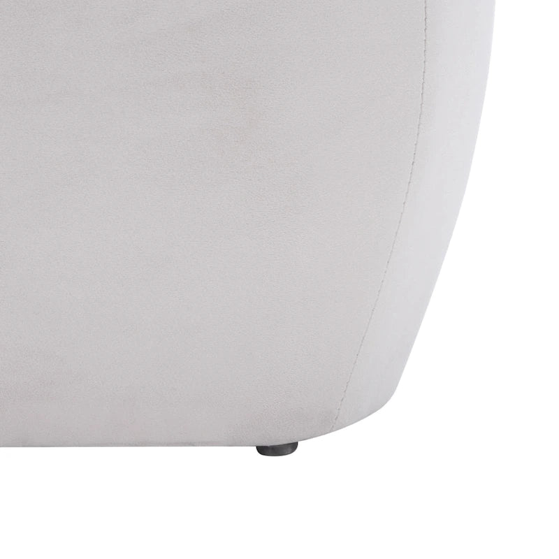 Banc de repose-pieds rectangulaire en velours