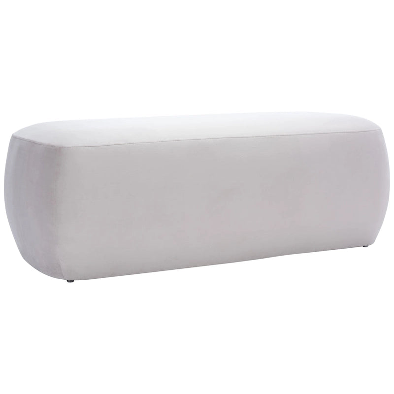 Banc de repose-pieds rectangulaire en velours