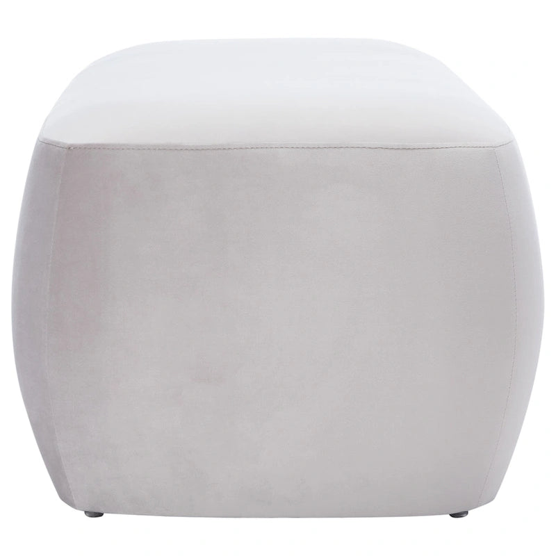 Banc de repose-pieds rectangulaire en velours