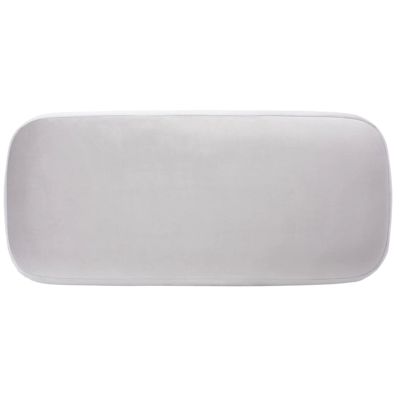 Banc de repose-pieds rectangulaire en velours