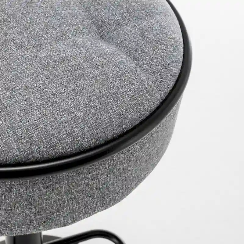 Tabouret de bar rond sans accoudoirs en similicuir