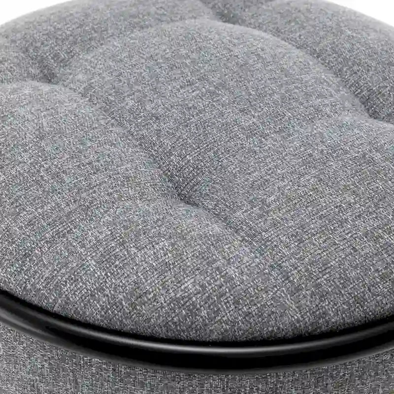 Tabouret de bar rond sans accoudoirs en similicuir