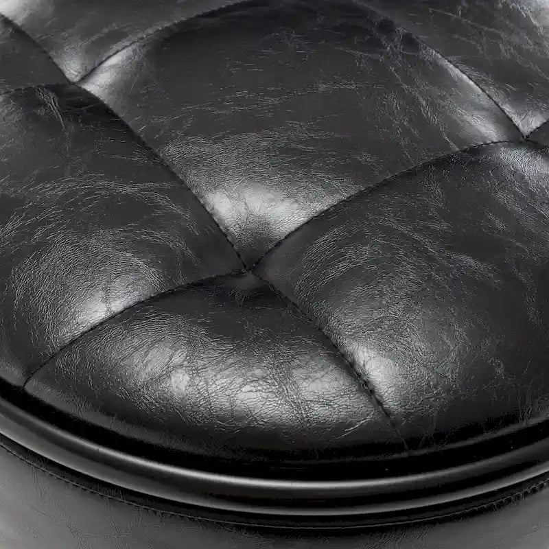 Tabouret de bar rond sans accoudoirs en similicuir