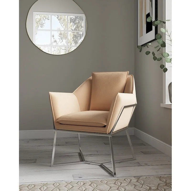 Fauteuil d'appoint en velours Origami
