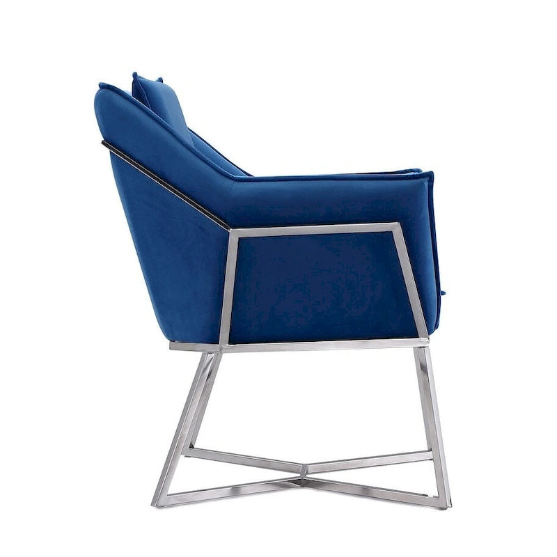 Fauteuil d'appoint en velours Origami