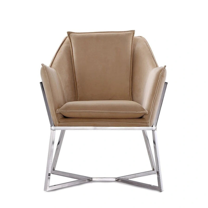 Fauteuil d'appoint en velours Origami