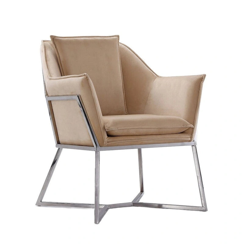 Fauteuil d'appoint en velours Origami