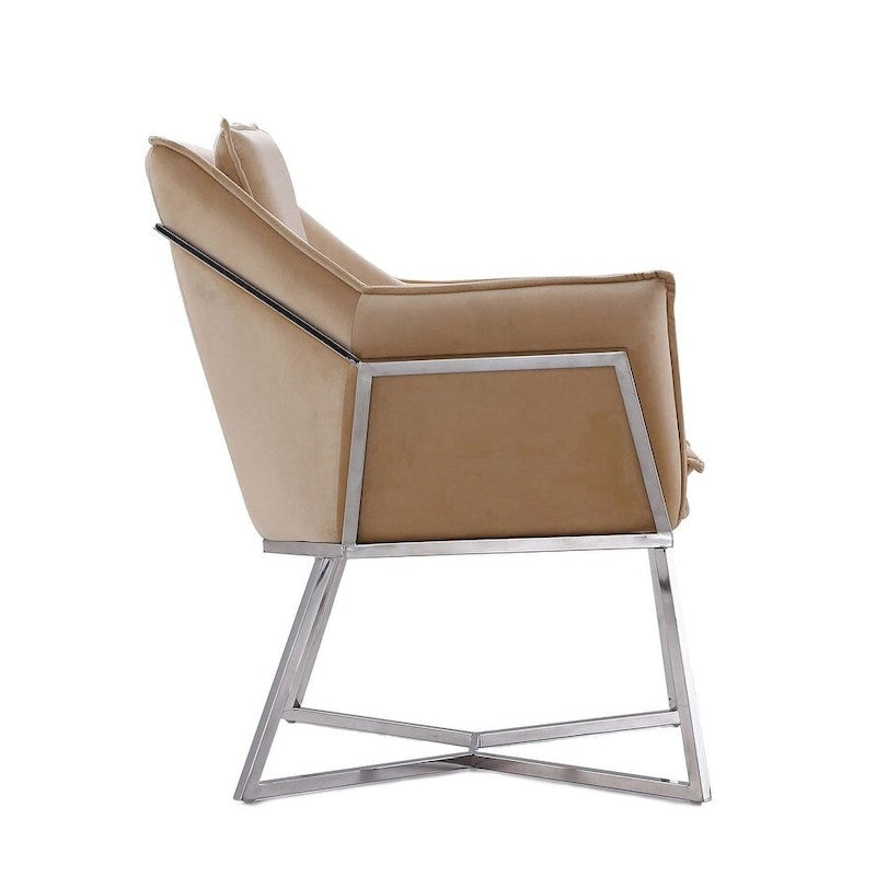 Fauteuil d'appoint en velours Origami