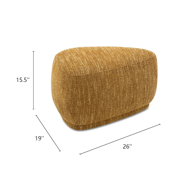 Pouf repose-pieds cocktail triangulaire arrondi