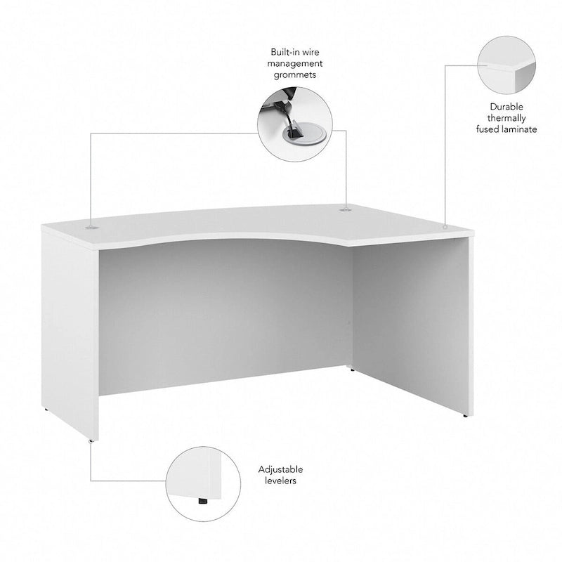 Structure de bureau en L pour droitier